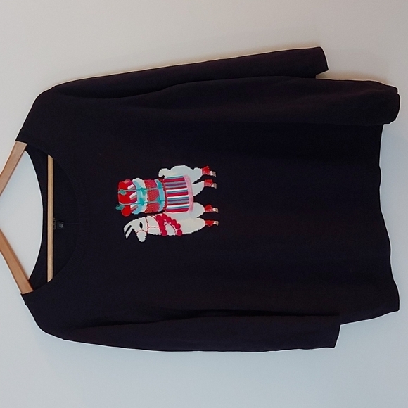 NWT Talbots Llama Sweater Embellished Cotton Blend Size 3X Petite - Picture 3 of 7